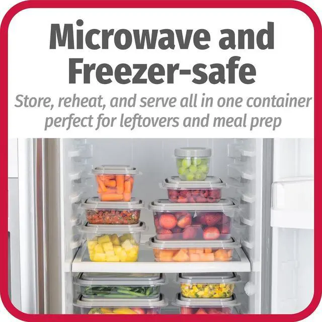 Alt view image 3 of 7 - GoodCook EveryWare 60pc Container Set, BPA Free - 60-Piece Food Container Set, Microwave and Freezer Safe, Embossed Measurements, Secure Lids