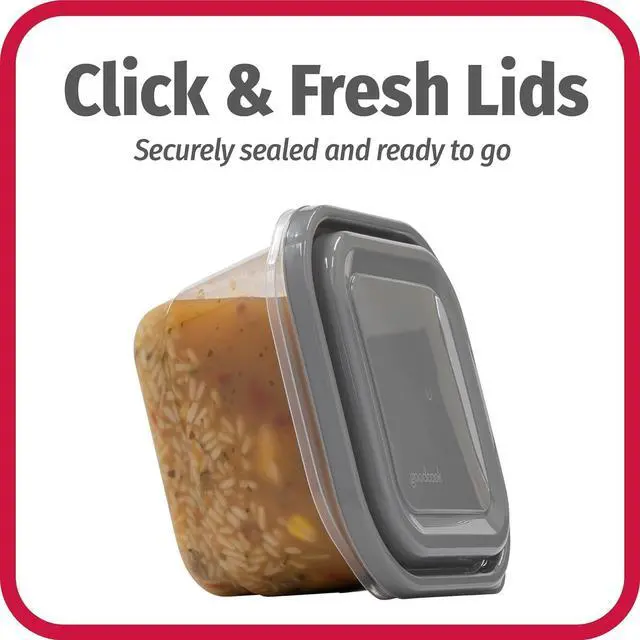 Alt view image 5 of 7 - GoodCook EveryWare 60pc Container Set, BPA Free - 60-Piece Food Container Set, Microwave and Freezer Safe, Embossed Measurements, Secure Lids