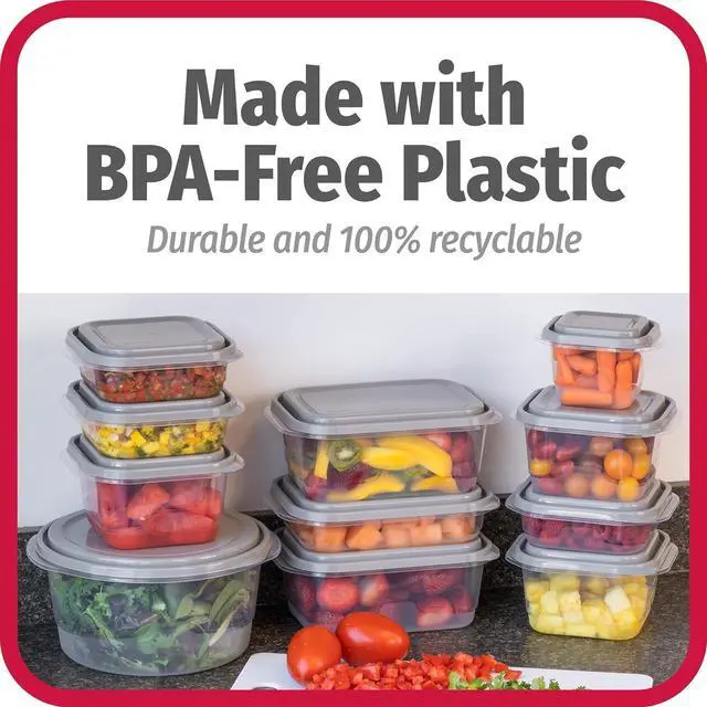 Alt view image 6 of 7 - GoodCook EveryWare 60pc Container Set, BPA Free - 60-Piece Food Container Set, Microwave and Freezer Safe, Embossed Measurements, Secure Lids