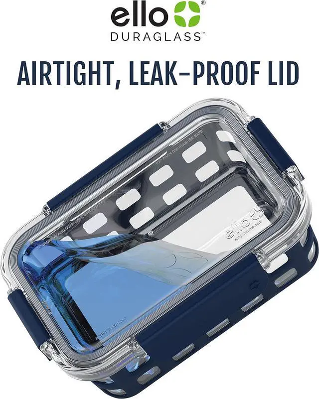 Alt view image 5 of 7 - Ello Duraglass Mixed Meal Prep Sets Leak-Proof Glass Food Storage Containers with Silicone Sleeves and Airtight BPA-Free Lids, Dishwasher, Microwave, and Freezer Safe