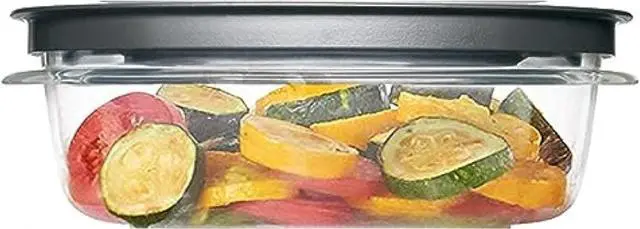 Alt view image 4 of 4 - Rubbermaid Premier, 3 Cup Premier Flex & Seal Food Storage Set, 3 Tritan Containers, 3 Grey Flex and Seal Lids, 6 Piece Bundle Set Bundle