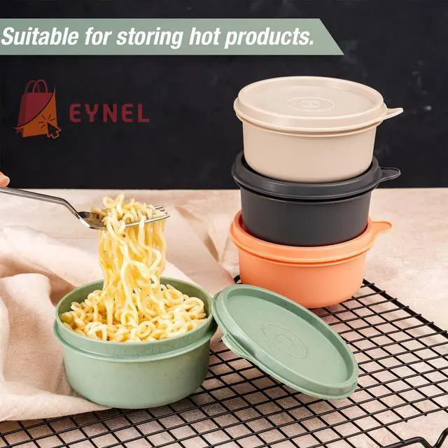Alt view image 4 of 7 - 9 oz Small Round Food Storage Containers with Lids Set of 10, Airtight Leakproof Reusable, Plastic To Go Bento Box, Mini Lunch Box, Snack Storage Bowl, for Kitchen, Picnic (10)