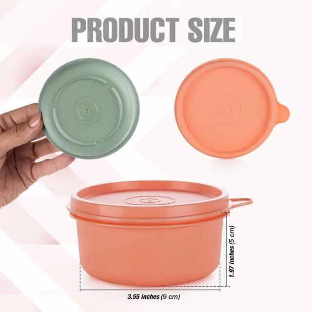 Alt view image 7 of 7 - 9 oz Small Round Food Storage Containers with Lids Set of 10, Airtight Leakproof Reusable, Plastic To Go Bento Box, Mini Lunch Box, Snack Storage Bowl, for Kitchen, Picnic (10)