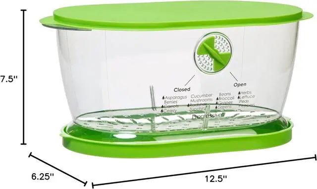 Alt view image 5 of 5 - Prep Solutions by Progressive Lettuce Keeper Produce Storage Container, 4.7 Quarts, Green (LKS-06)