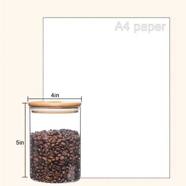 Alt view image 4 of 6 - umieo Glass Food Storage Containers with Lids, Small Storage Containers 27oz Set of 2, Glass Storage Jars with Airtight Lids for, Flour, Rice, Nuts, Candy, Coffee, Beans