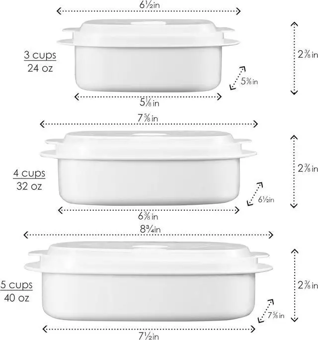 Alt view image 2 of 4 - Reston Lloyd Nesting Microwave Containers, Set of 3, Adjustable Steam Vents, Airtight, Meal Prep, Durable BPA-Free Plastic- Freezer & Dishwasher Safe, Cookware & Food Storage, Anyday Cookware, Red