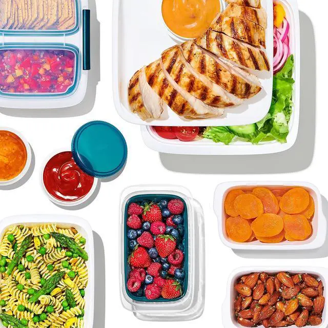 Alt view image 7 of 7 - OXO Good Grips Prep & Go 20 Piece Set | Leakproof Food Storage | Ideal for leftovers, meal prep and work lunches | BPA Free | Microwave Safe | Dishwasher Safe | Freezer Safe | Odor and Stain Resistant