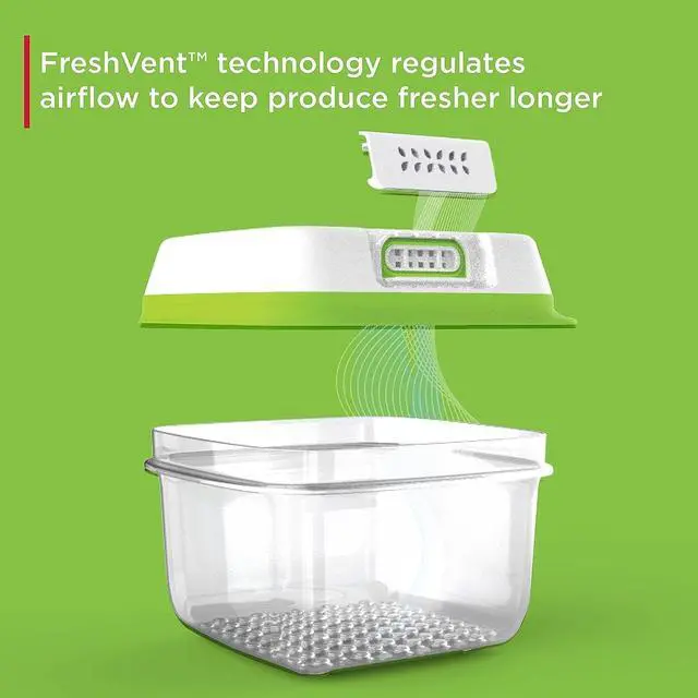 Alt view image 2 of 5 - Rubbermaid FreshWorks Produce Saver, Medium and Large Storage Containers, With Lids, 8-Piece Set