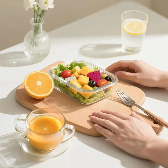 Alt view image 6 of 6 - BAYZZ Glass Food Storage Containers, 5 Pack 35 Oz Glass Meal Prep Containers, Lunch Boxes with Airtight BPA-Free Lids, Microwave, Freezer and Dishwasher Safe