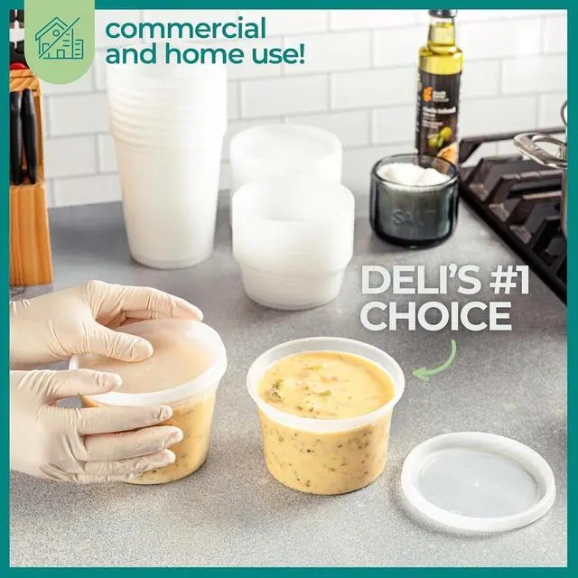 Alt view image 6 of 6 - JoyServe 16 Oz Deli Food Containers with Lids - (36 Sets) Airtight Plastic Food Storage for Takeout, Meal Prep, To-Go, and Soup Freezer Containers with 36 Lids, BPA-Free, Dishwasher, Microwave Safe