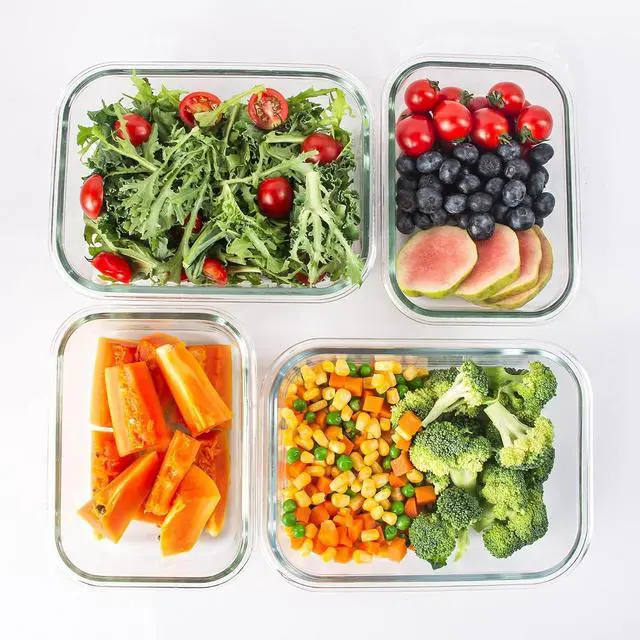 Alt view image 6 of 7 - 10 Pack Glass Food Storage Containers, Glass Meal Prep Containers with Lids Leak Proof, Clear Glass Bento Boxes for Adults, Microwave & Freezer Safe (34oz & 12oz)