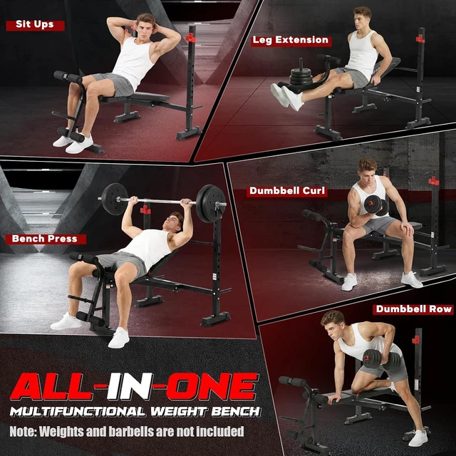 Alt view image 7 of 7 - MAIDOMA 1500LB 8 IN 1 Weight Bench with Leg Extension