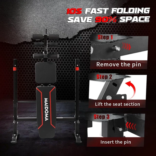 Alt view image 5 of 7 - MAIDOMA 1500LB 8 IN 1 Weight Bench with Leg Extension