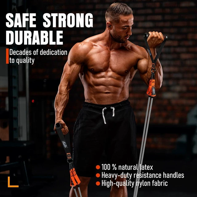 Main image of Resistance Bands with Handles, 175lb Exercise Bands for Working Out