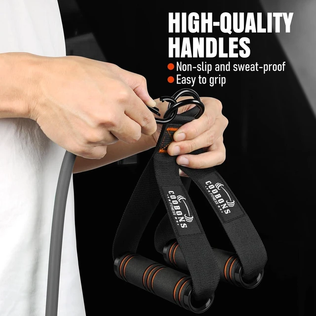 Alt view image 5 of 7 - Resistance Bands with Handles, 175lb Exercise Bands for Working Out