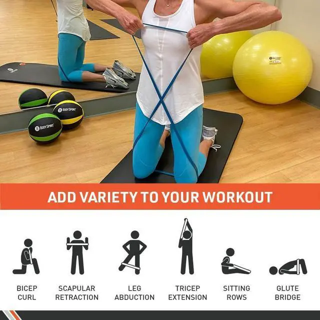 Alt view image 2 of 6 - Body Sport Super Loop Band 41-Inch, Latex, Exercise Chart Included Bands for Working Out Exercise Band
