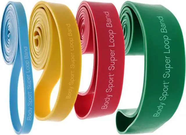 Alt view image 6 of 6 - Body Sport Super Loop Band 41-Inch, Latex, Exercise Chart Included Bands for Working Out Exercise Band