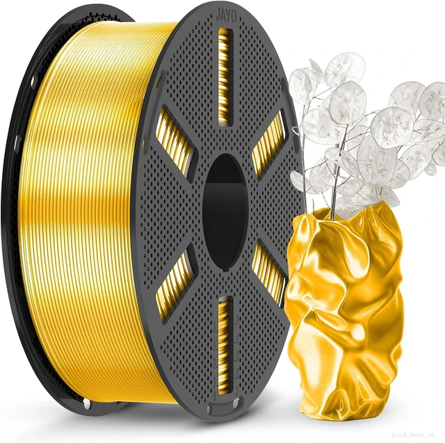 Main image of JAYO Silk PLA 3D Printer Filament 1.75mm, 1.1kg, Gold
