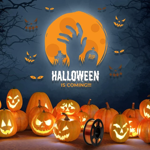 Alt view image 2 of 7 - IEMAI PETG Filament 1.75mm, Transparent Halloween-Orange 1kg