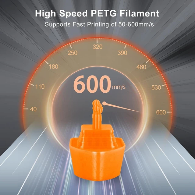 Alt view image 5 of 7 - IEMAI PETG Filament 1.75mm, Transparent Halloween-Orange 1kg