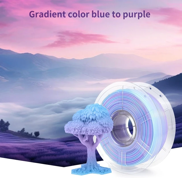 Alt view image 3 of 7 - IEMAI PETG Filament 1.75mm, Translucent Blue-Purple Gradient 1kg