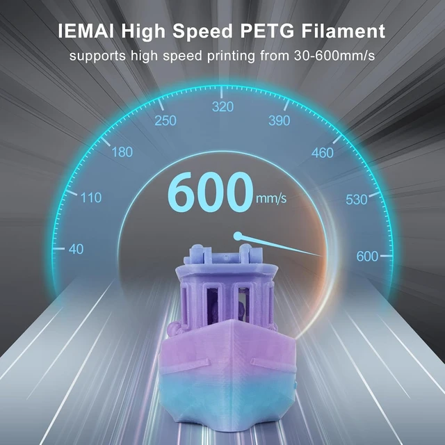 Alt view image 5 of 7 - IEMAI PETG Filament 1.75mm, Translucent Blue-Purple Gradient 1kg