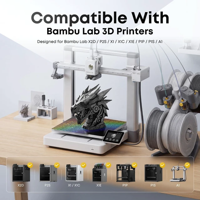 Alt view image 6 of 7 - 3D Printer Build Plate for Bambu Lab A1/X2D/P2S/X1C/X1E/P1P/P1S, 257x257mm
