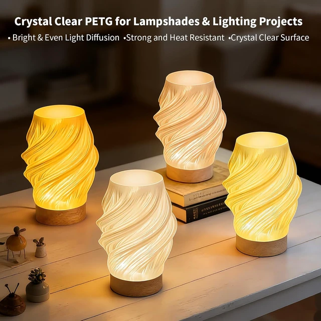 Alt view image 7 of 7 - IEMAI PETG Filament 1.75mm, Transparent Filament 250g×8 Rolls Bundle