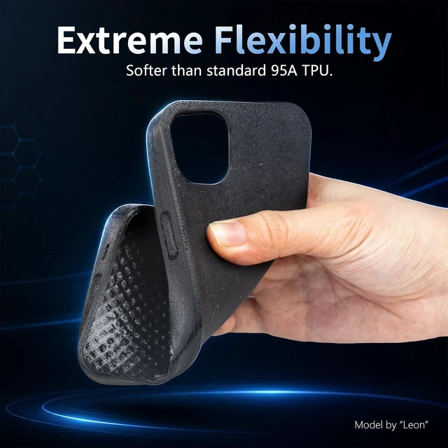 Alt view image 3 of 7 - Siraya Tech Flex TPU 85A 3D Printer Filament, ISO 10993 Tested, Black, 1kg