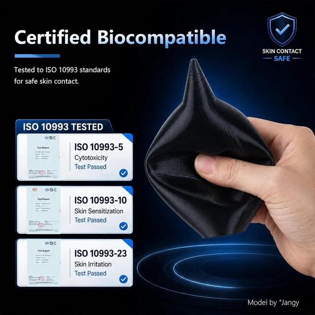 Alt view image 4 of 7 - Siraya Tech Flex TPU 85A 3D Printer Filament, ISO 10993 Tested, Black, 1kg