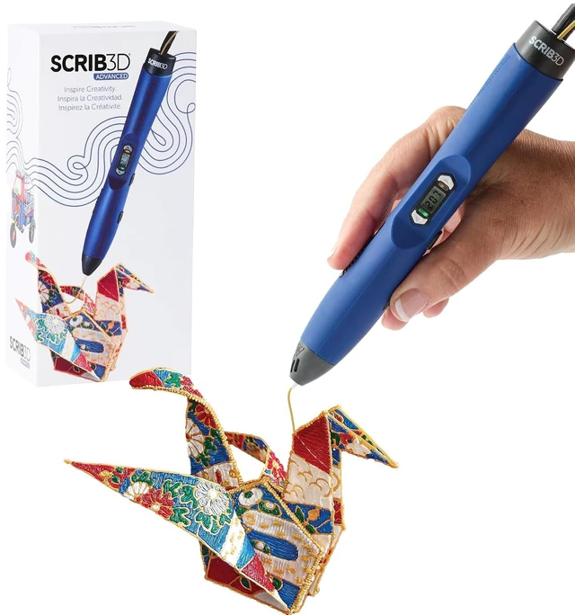 Main image of SCRIB3D Advanced 3D Printing Pen with 20 Feet of Filament, Stencil Book, and Project Guide
