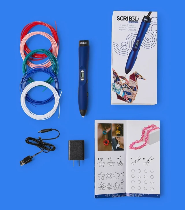 Alt view image 5 of 6 - SCRIB3D Advanced 3D Printing Pen with 20 Feet of Filament, Stencil Book, and Project Guide