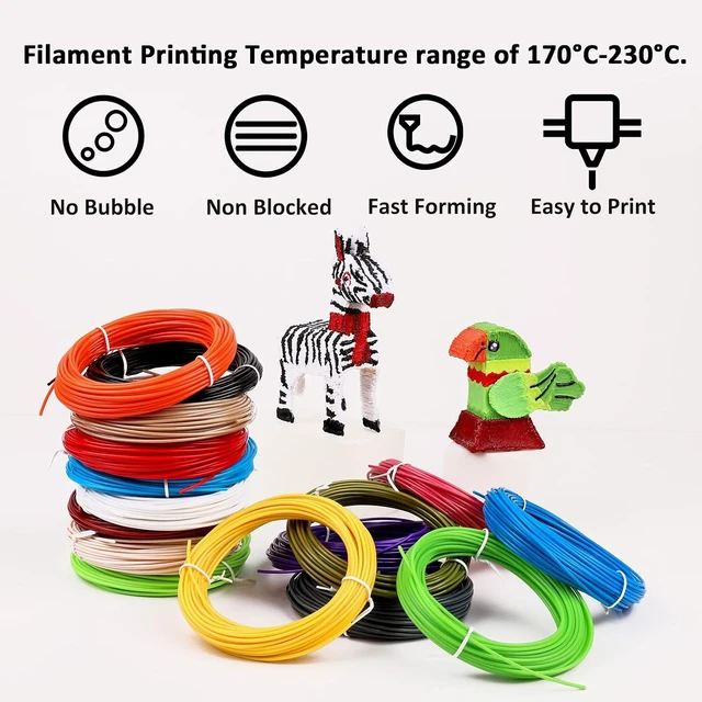 Alt view image 5 of 6 - 3D Pen Refills 1.75mm PLA Filament 640 Feet 16 Colors, Each Color 40ft, 250 Stencils eBooks, dikale 3D Pen Material