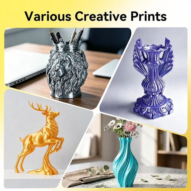 Alt view image 5 of 7 - Kingroon Silk PLA 3D Printer Filament, Dimensional Accuracy +/- 0.03 mm, 1 kg Spool(2.2lbs), PLA Shiny Filament 1.75 mm (Gold)