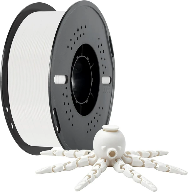 Main image of Kingroon PLA 3D Printer Filament, Dimensional Accuracy +/- 0.02 mm, 1 kg Spool(2.2lbs), 1.75 mm,White