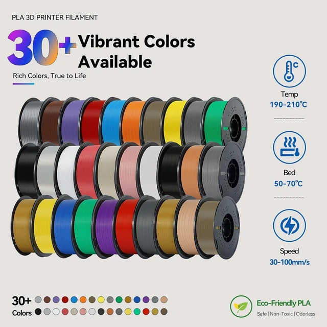 Alt view image 6 of 7 - Kingroon PLA 3D Printer Filament, Dimensional Accuracy +/- 0.02 mm, 1 kg Spool(2.2lbs), 1.75 mm,White