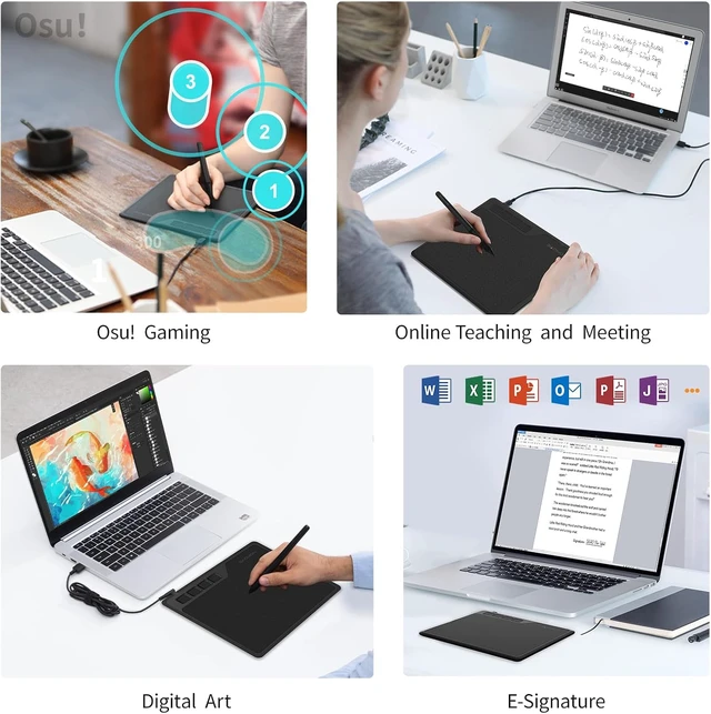 Alt view image 5 of 7 - GAOMON S620 Graphics Drawing Tablet, 6.5x4, 8192 Pressure & 4 Hot Keys