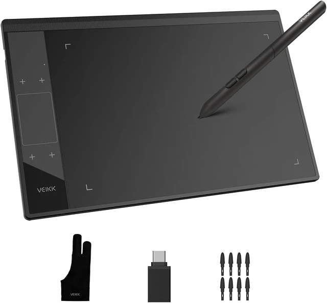 Main image of VEIKK A30 Drawing Tablet 10x6 Graphic Tablet, 4 Touch Keys and Touch Pad