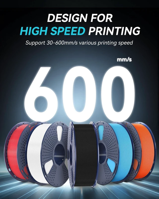Alt view image 2 of 7 - SUNLU High Speed PETG 3D Printer Filament 1.75mm, 1kg Spool, Black