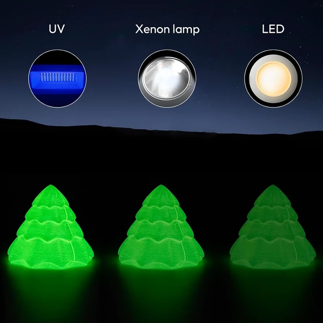 Alt view image 5 of 7 - AMOLEN Silk Glow in the Dark Filament Multicolor, Glow Filament Silk Green, Blue, Purple, Orange Red 1.75mm PLA Filament, Dimensional Accuracy +/- 0.02 mm, 200g X 4 Pack