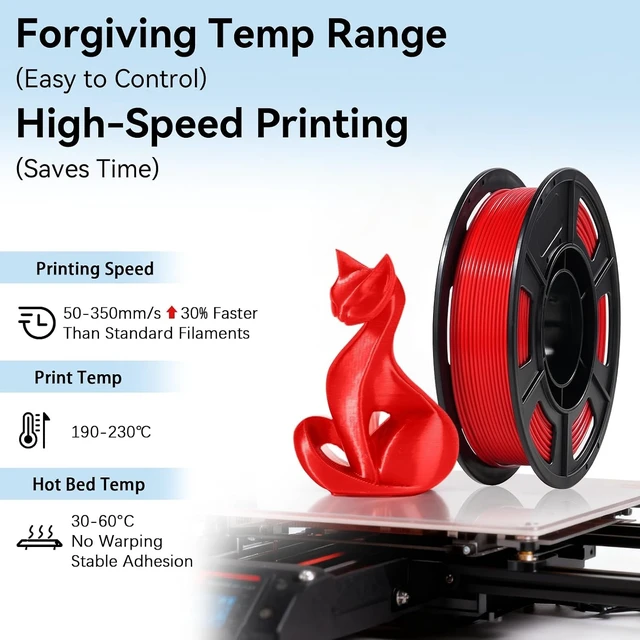 Alt view image 6 of 7 - Dynta 250g PLA 3D Printer Filament for Beginners, 1.75mm/±0.02mm 6 Colors