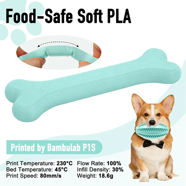 Alt view image 3 of 7 - YXPOLYER Flexible PLA Food-Safe 92A Soft PLA 3D Printer Filament