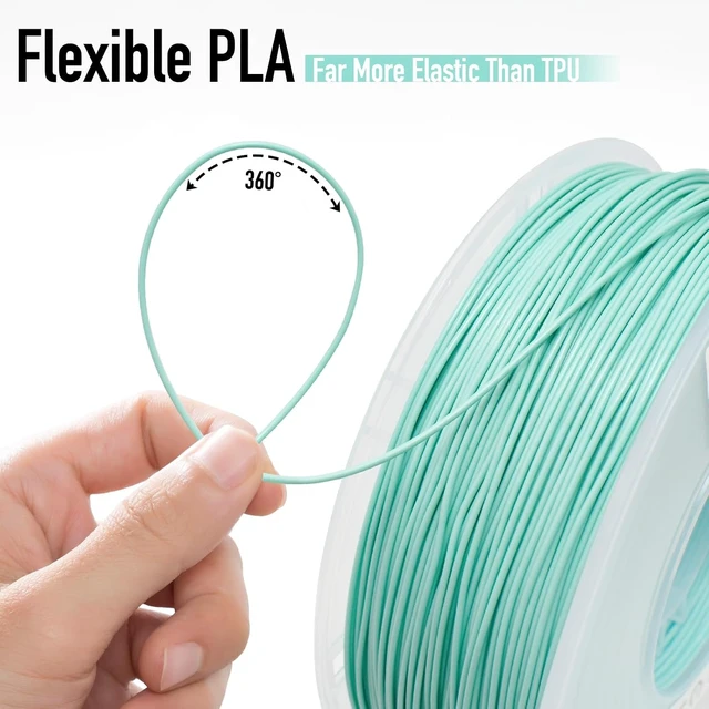 Alt view image 7 of 7 - YXPOLYER Flexible PLA Food-Safe 92A Soft PLA 3D Printer Filament