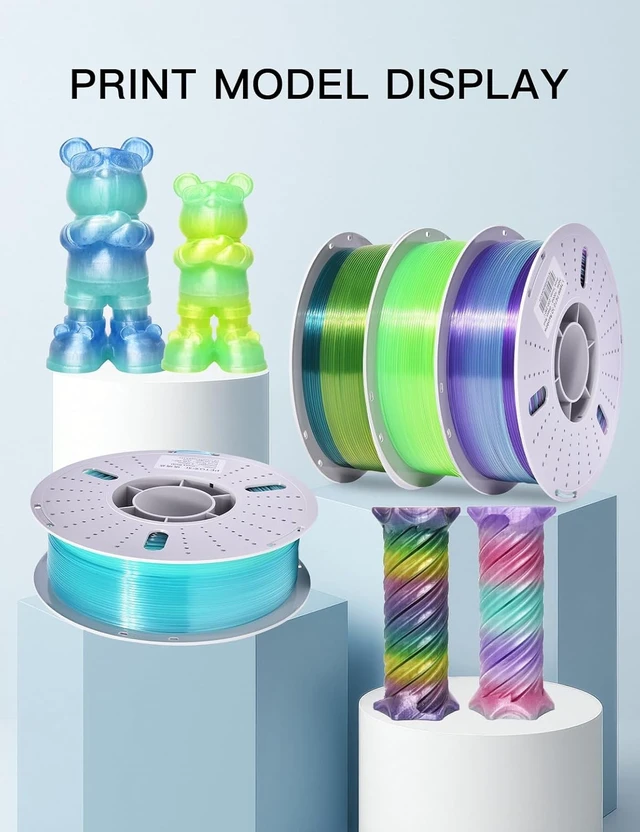 Alt view image 5 of 6 - PINBALL PETG 3D Printer Filament 1.75mm High Precision Durable Moisture-Proof Strong Filament Mith Better Flow Dimensional Accuracy +/- 0.02mm 4 Kilograms Glass Blue Lime Dreamland Liuli Red