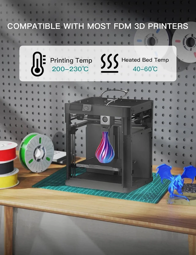 Alt view image 5 of 7 - PINBALL Silk Dual Color PLA 3D Printer Filament Bundle 1.75mm, Shiny Multi-Color Changed by Angle PLA Filament, 250g Spool, 4 Rolls, Blue-red+Golden-Green+Golden-red+Blue-Green