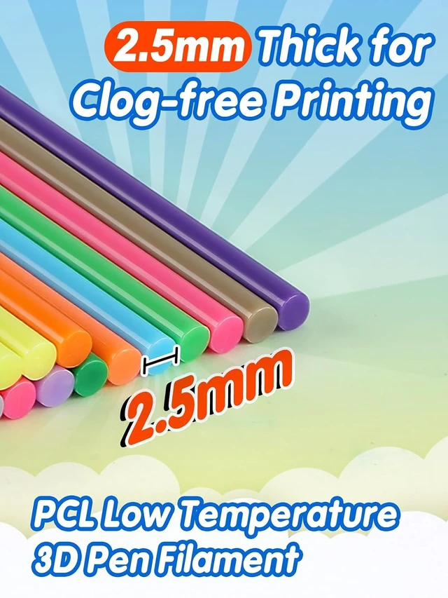 Alt view image 5 of 7 - Biubee 2.5mm 32Color 3D Pen Filament Refills Only Fit for 3Doodler Start+