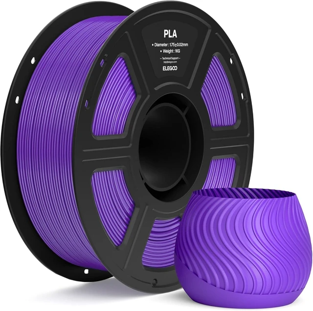 Main image of ELEGOO PLA 3D Printer Filament 1.75mm Purple 1KG