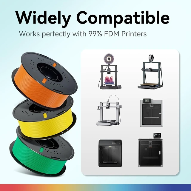 Alt view image 6 of 7 - Kingroon PLA Filament 1.75mm, 1kg Spool (2.2lbs), +/- 0.02mm Tolerance, Smooth 3D Printing Filament, Fits for Most FDM 3D Printers, Turquoise Green