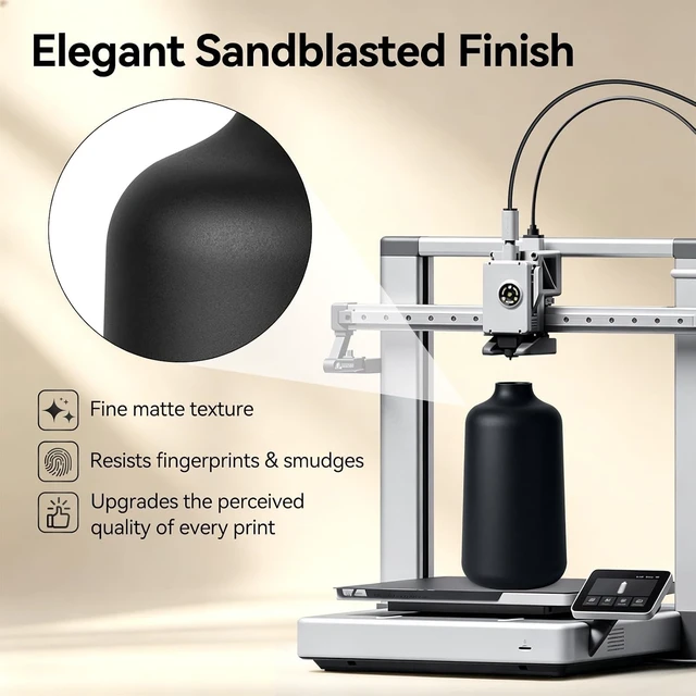 Alt view image 3 of 7 - Kingroon Matte PLA Filament 1.75mm 3D Printer Filament Matte Filament 1kg Dimensional Accuracy +/- 0.02 mm (Matte Black)