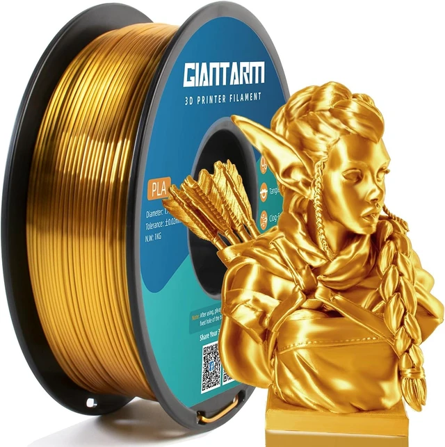 Main image of GIANTARM 3D Printer Filament, Silk Gold Pla Filament, 1Kg(2.2lbs) Spool, 1.75mm Dimension Accuracy +/- 0.03mm, 3D Printing Filament